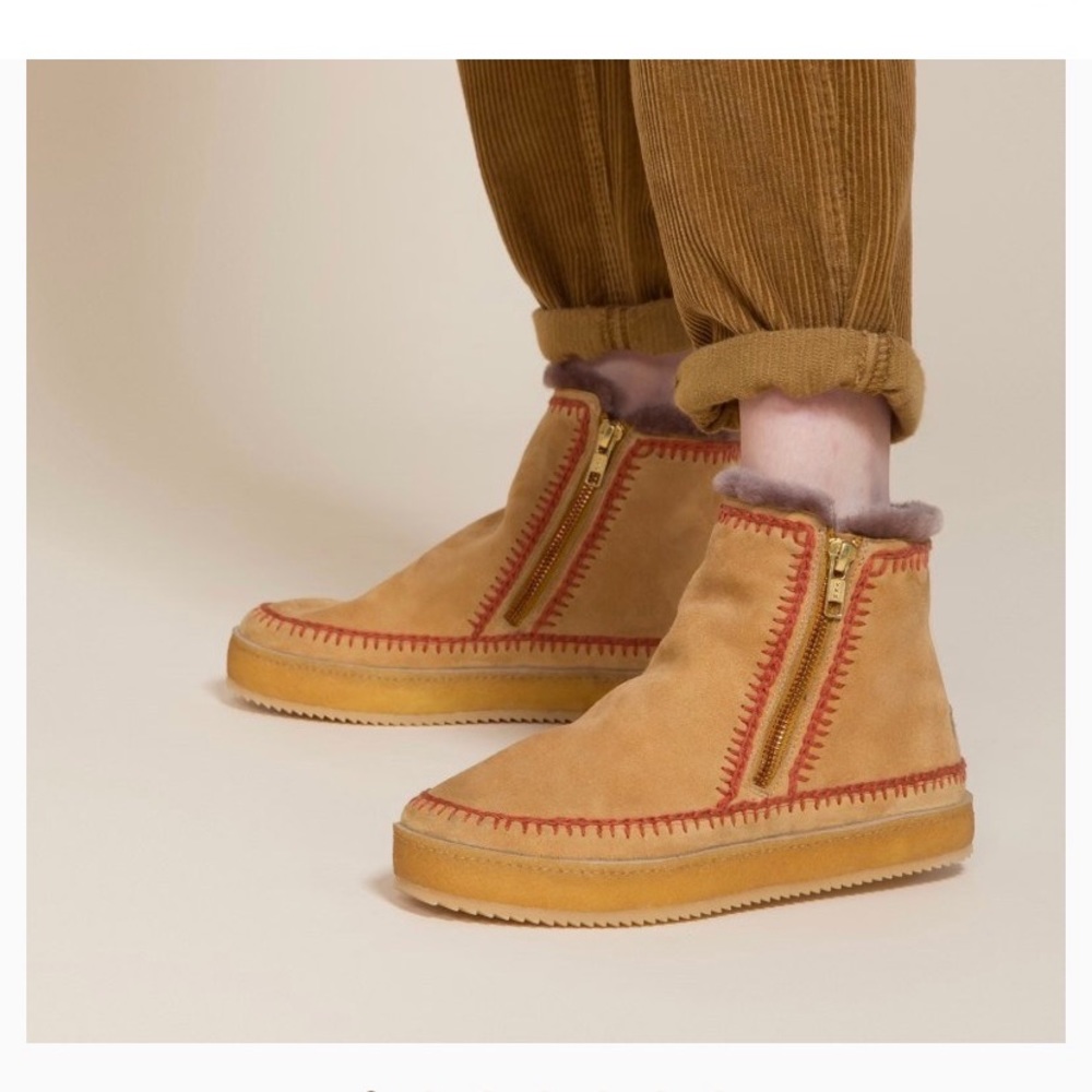 Laidback London Setsu Crochet side zip ankle boot